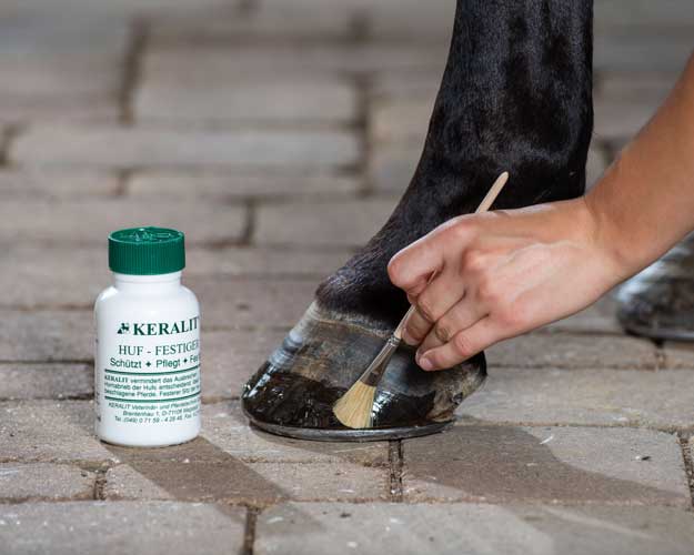 Sabot peint avec durcisseur